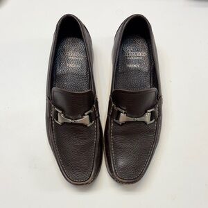 Men's Brown Leather Bit Loafers